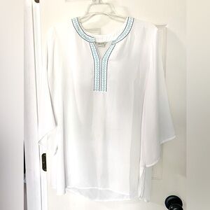 Ariat Sheer Women’s Top, Size Small, White